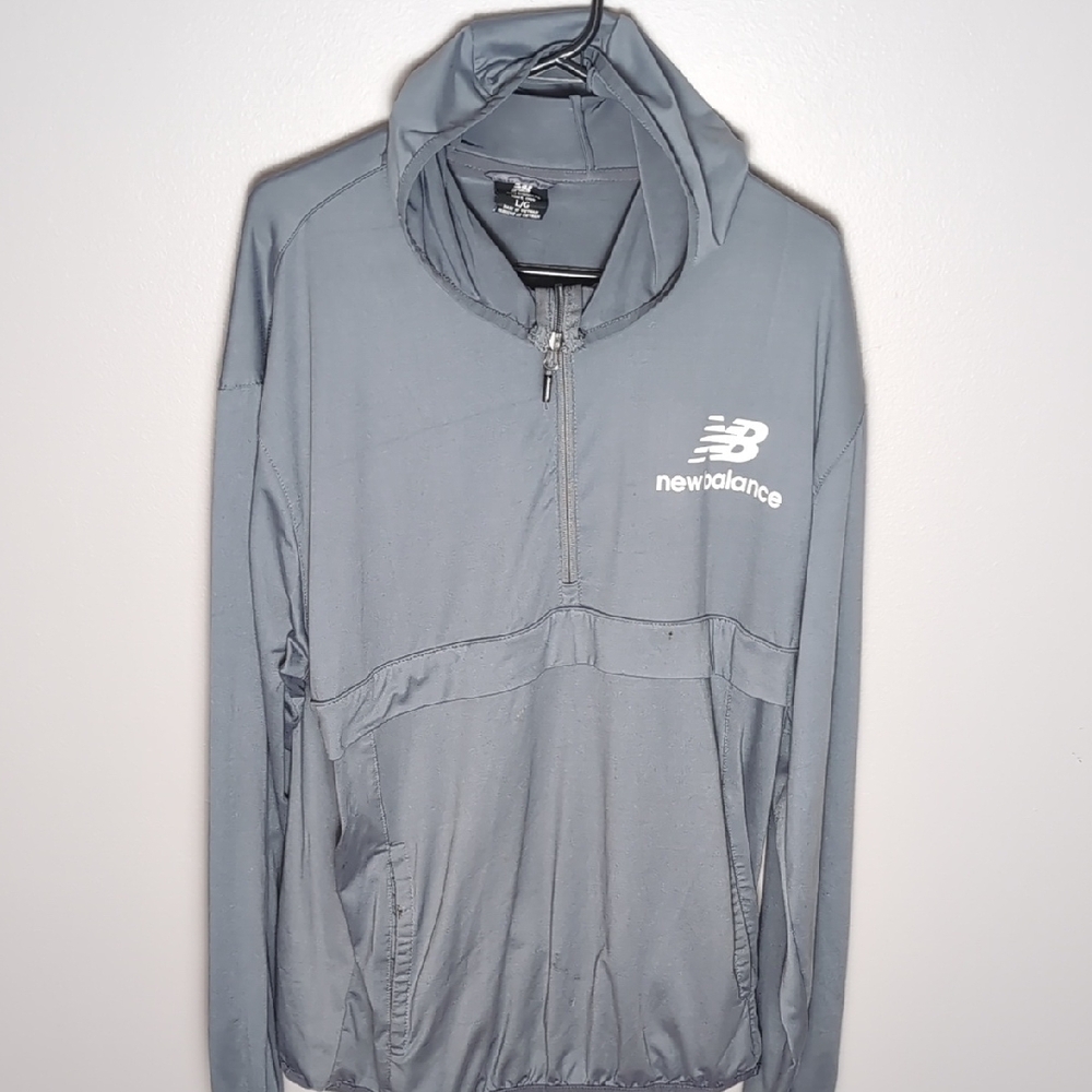 New Balance Gray Half-Zip Hoodie